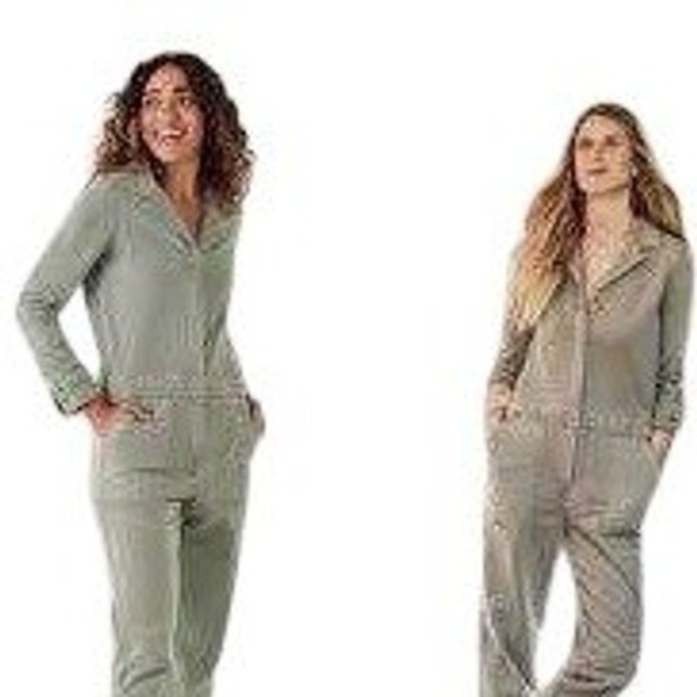 Faherty Overland Twill Utility Jumpsuit Olive Green Organic Cotton Workwear